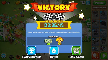 Btd6 race double double trouble trouble in 3:30! Slow and easy with no monkey knowledge