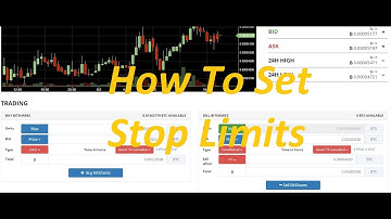 How to Set a Stop Limit Sale or Stop Loss Sell Tutorial on Bittrex Crypto Currency Exchange