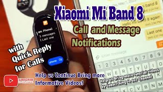 Xiaomi Mi Band 8 - Call and Message Notifications with Quick Reply for Calls screenshot 5