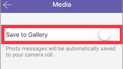 Auto Save Photos To Gallery On Viber