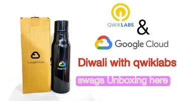 Google Cloud Swags unboxing | Diwali with Qwiklabs 2021 | Google cloud black Steel water bottle