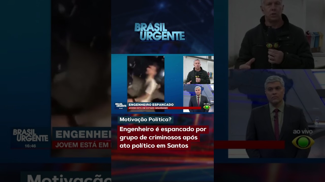 Engenheiro é espancado por grupo de criminosos após ato político em Santos