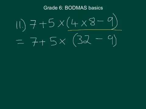 grade 6 bodmas basics youtube