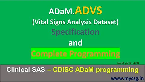 Clinical SAS - ADaM ADVS Complete programming