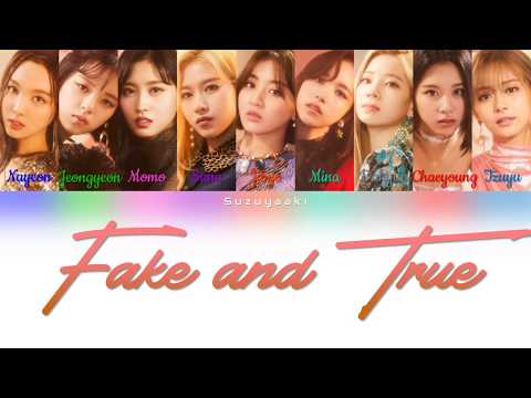 TWICE 트와이스 トゥワイス Fake True Lyrics Color Coded Kan Rom Ita