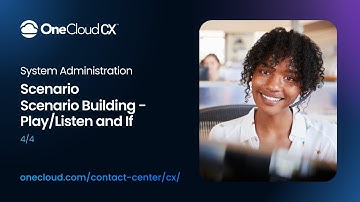 OneCloud CX™ System Administration WebChat Basics – Play/Listen and If