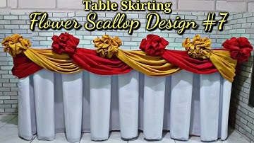 Flower Scallop Design #7 Table skirting tutorial