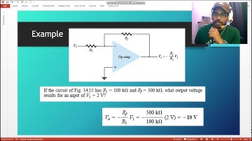 Inverting Amplifier with DC and AC Source (PROTEUS simulation)