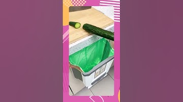 With this wall-mounted folding trash can, you don