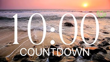 10 Minute Timer -  Ocean Waves at  Sunset