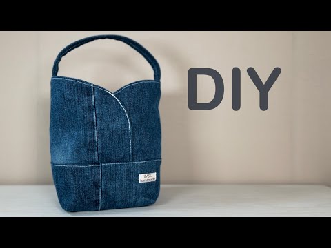 BeBe②リメイクデニムチューリップバッグ デニムリメイク チューリップバッグ フリルトートバッグ