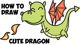 How to Draw a Cute Dragon Easy Step by Step for Beginners and Kids ...