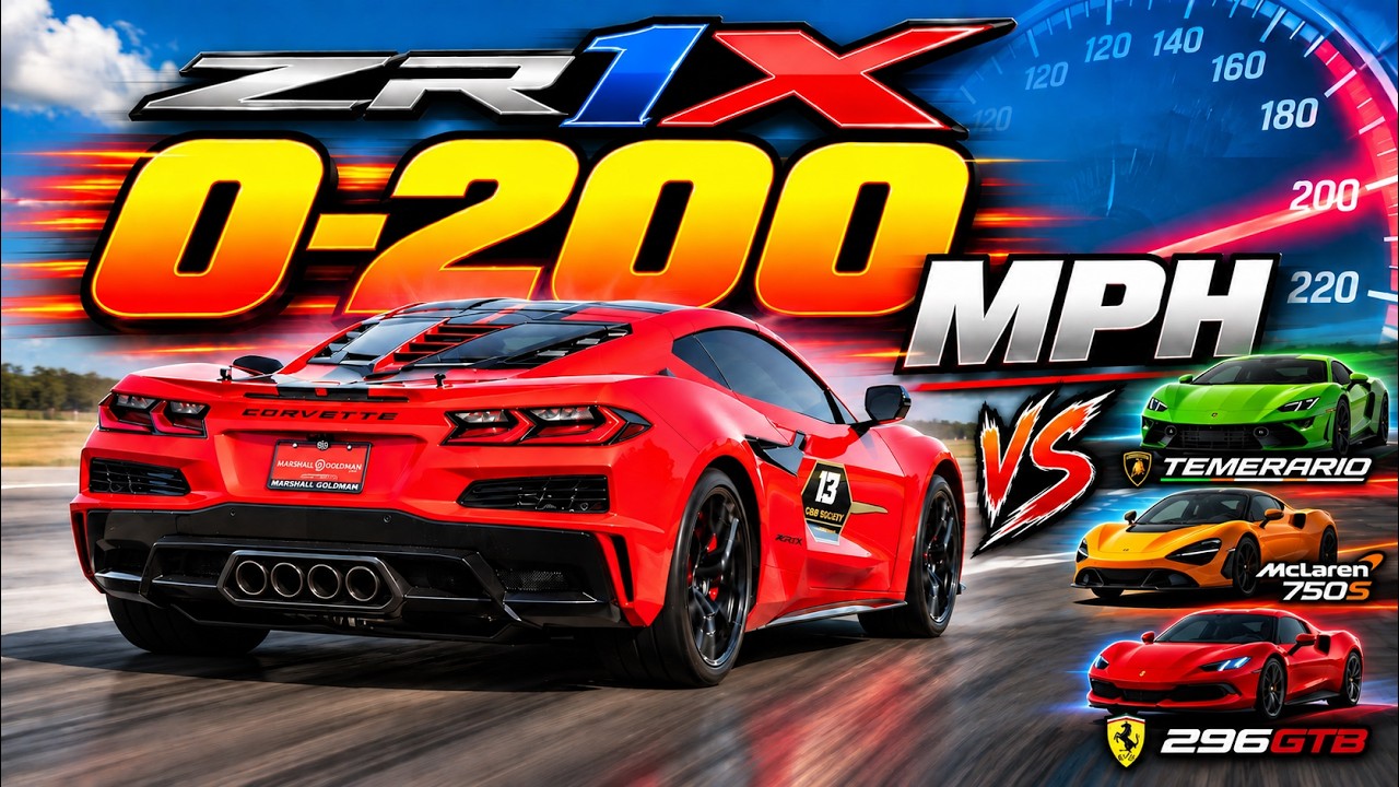 0-200 MPH in my 1,250 HP Chevrolet Corvette ZR1X vs Temerario, 296GTB, 1,000 HP 750S