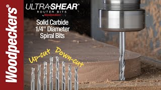 Ultra-Shear 14 Dia. 2-Flute Solid Carbide Spiral Router Bits - 1-34