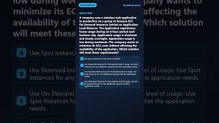 A company runs a stateless web application in production on a group of... | AWS SAA-C03 #Shorts