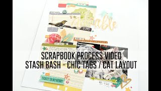 Scrapbook Process Video - Stash Bashing Decade Old Product / Cat layout