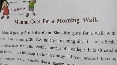 Munmi Goes For A Morning Walk/Class 3/Lesson 5/Questions Answers #youtube #class3 #english #video