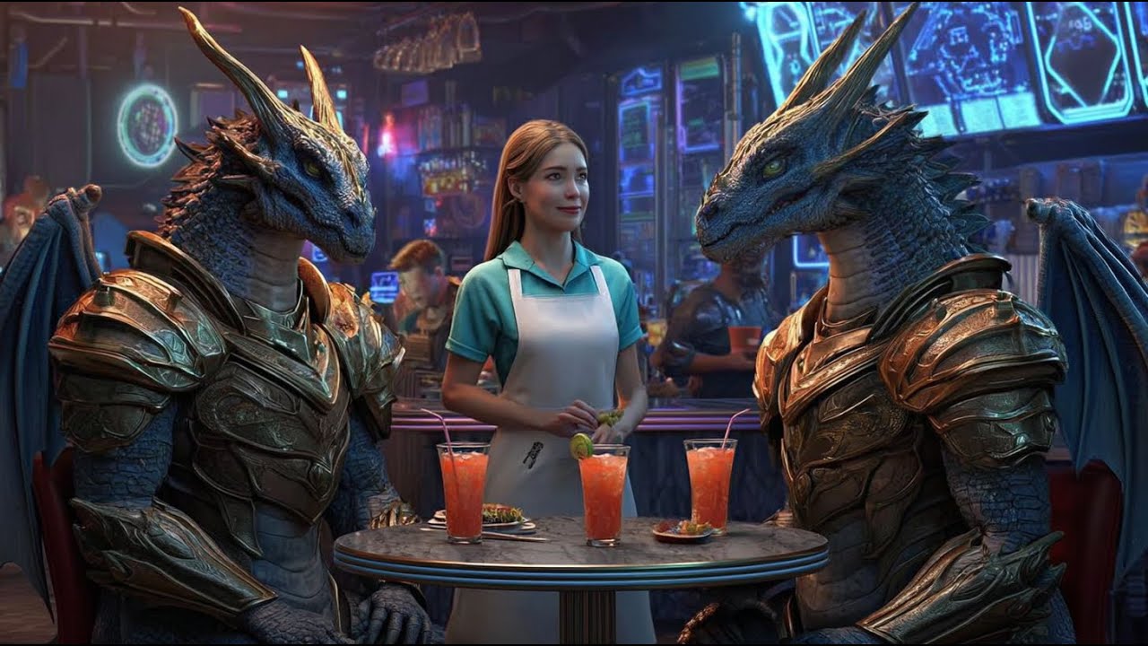 Human Waitress Tells Seasoned Dragon Group 'My Mom Has a Tattoo Exactly Like HFY | HFY Sci-Fi Story