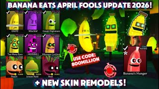 April Fools update 2026 has arrived!👾🤡|New skin changes!👀|Roblox Banana Eats🍌 screenshot 4