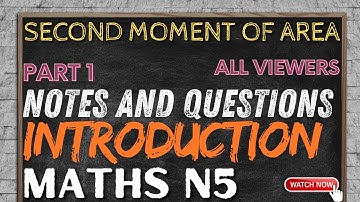 Mathematics N5 Second Moment of Area introduction -Rectangular Lamina @mathszoneafricanmotives