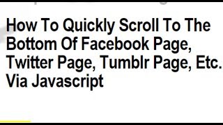 scroll to bottom page facebook twitter tumblr vine endless scrolling solution screenshot 5