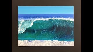 #195. How to paint a Big wave 'acrylic'