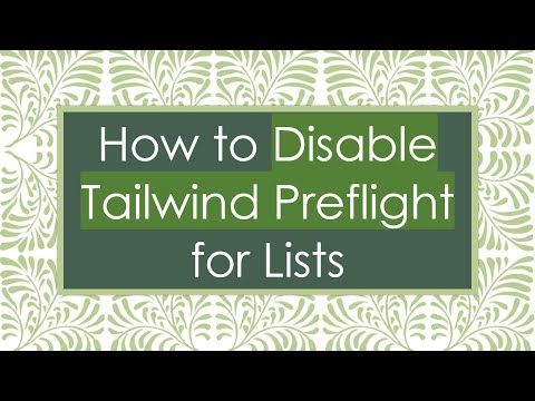 How to Disable Tailwind Preflight for Lists