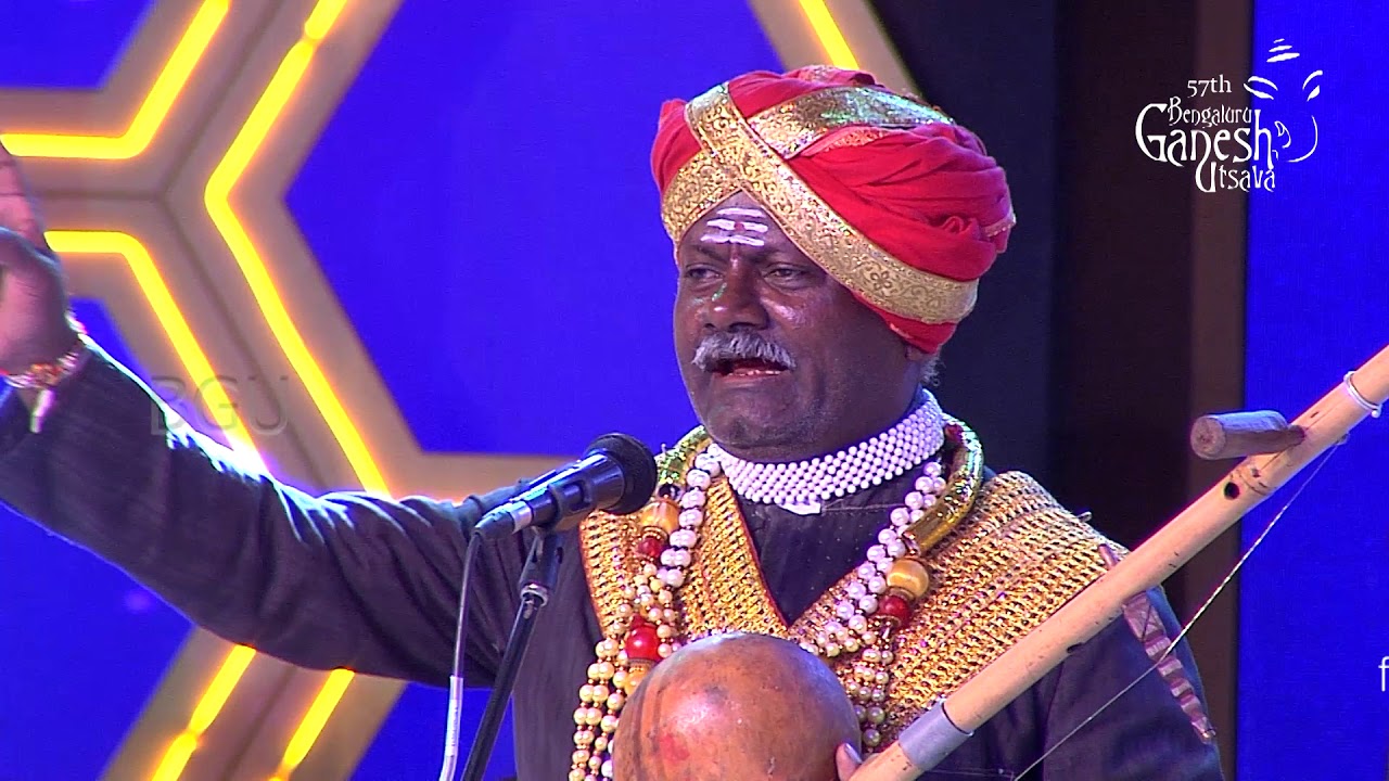 GIGI PADA  Kannada Folk Song Anjanappa Jogi Team  57th Bengaluru Ganesh Utsava 2019