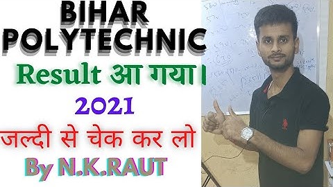 Bihar Polytechnic Result 2021 Release || #polytechnicresult #bcece #dcece polytechnic results aa gya