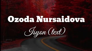 Ozoda Nursaidova❤🧸Isyon🥀TEXT✍️#рекомендации