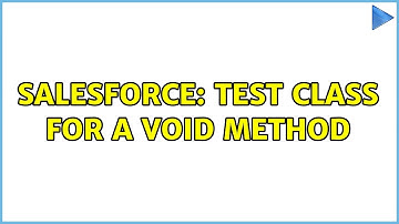 Salesforce: Test Class for a void method