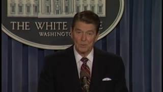 President Reagan Announcing a New Arms Proposal with the Soviet Union on October 31, 1985