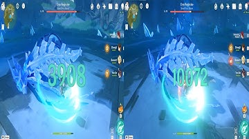 Yun Jin Buffing C0 Shikanoin Heizou with Level 9 Talents Damage Comparison