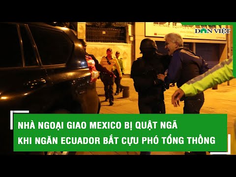 Nhà ngoại giao Mexico bị quật ngã khi ngăn Ecuador bắt cựu phó tổng thống