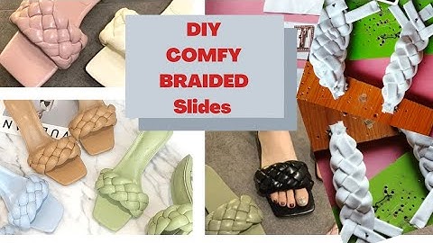 How to make shoes for beginners:DIY, braided Comfy And Padded Slides