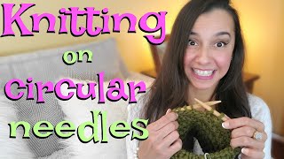 How to knit on circular knitting needles