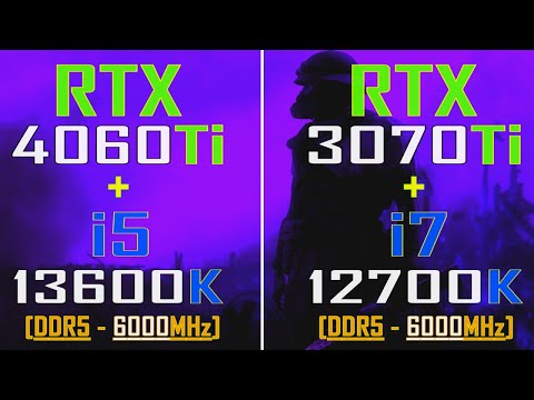 RTX 4060Ti + INTEL i5 13600K vs RTX 3070Ti + INTEL i7 12700K || PC GAMES TEST ||