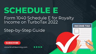 TurboTax 2022 Form 1040  Schedule E Royalty Income