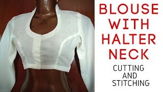 Blouse with halter neck, cutting part #1
