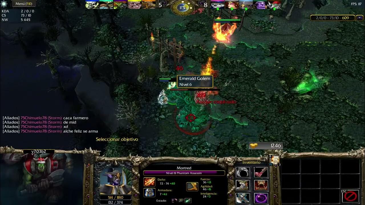 Mortred phantom assassin 14 dota allstars 7 03b2 youtube