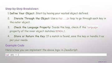 How to Retrieve a Key from a Nested Object in JavaScript by its Value BENGALI