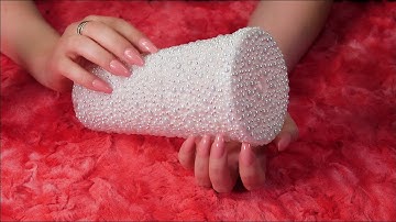 🎧ASMR Tapping and Scratching TEXTURES: Pearls, Beads, Rhinestones, Stickers, Stone / NO TALKING