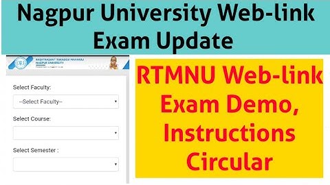 Nagpur University Web-link Exam Demo, Instructions, Circular 2021 #rtmnu #nagpuruniversityexam2021