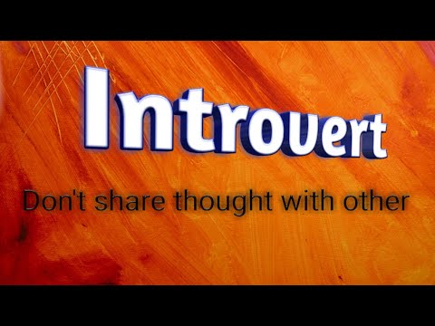 Introvert word meaning with visual representation.