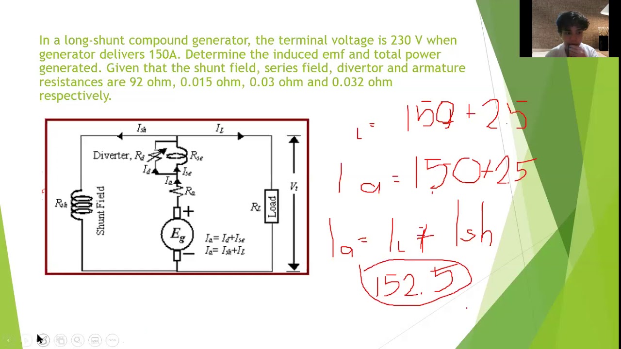 Long- Shunt Compounded DC Generator and Motor - YouTube