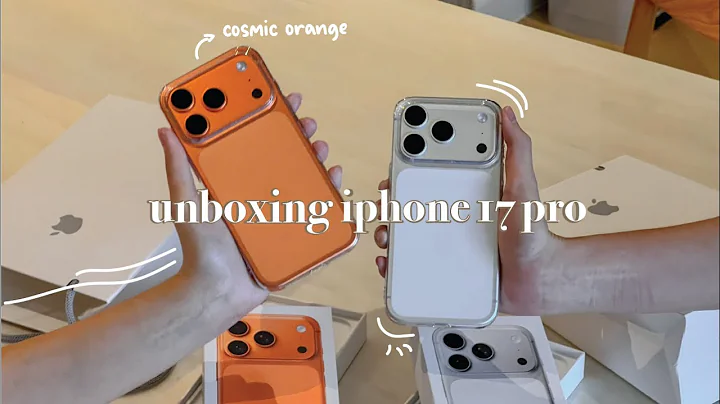 iphone 17 pro unboxing with me! 🧡🤍