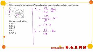 Pembahasan soal tentang listrik dinamis, rangkaian listrik, kuat arus,
tegangan dan pembacaan alat ukur