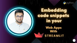 Embedding code snippets in streamlit webapp