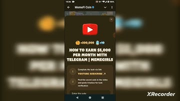 MemeFi Video Code | HOW TO EARN $5,000 PER MONTH WITH TELEGRAM | #memefi#airdrop#tap2earn#code#video
