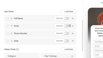 Popl Dashboard - The Lead Capture Form